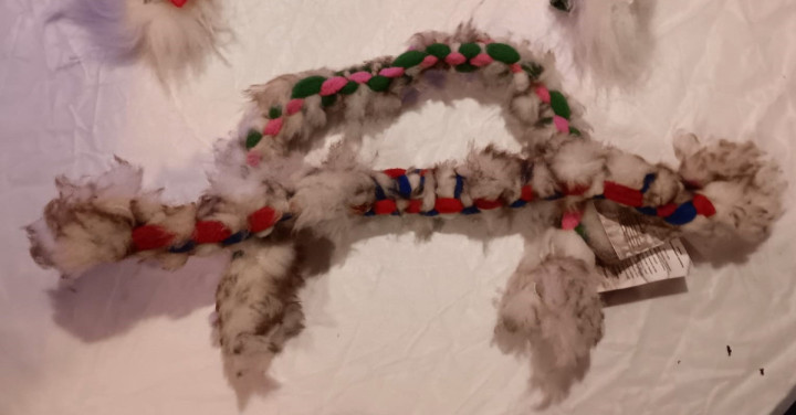 WARKOCZ MAKRAMA PSARVARD Z NATURALNEGO FUTRA OWCZEGO